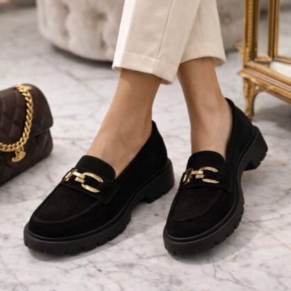 Loafers μαύρα καστορ