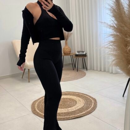 Αθλητικό σετ τριών τεμαχίων μαυρο