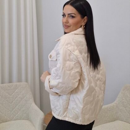 Κοντό Καπιτονέ Μπουφάν Spring Sings Μπεζ