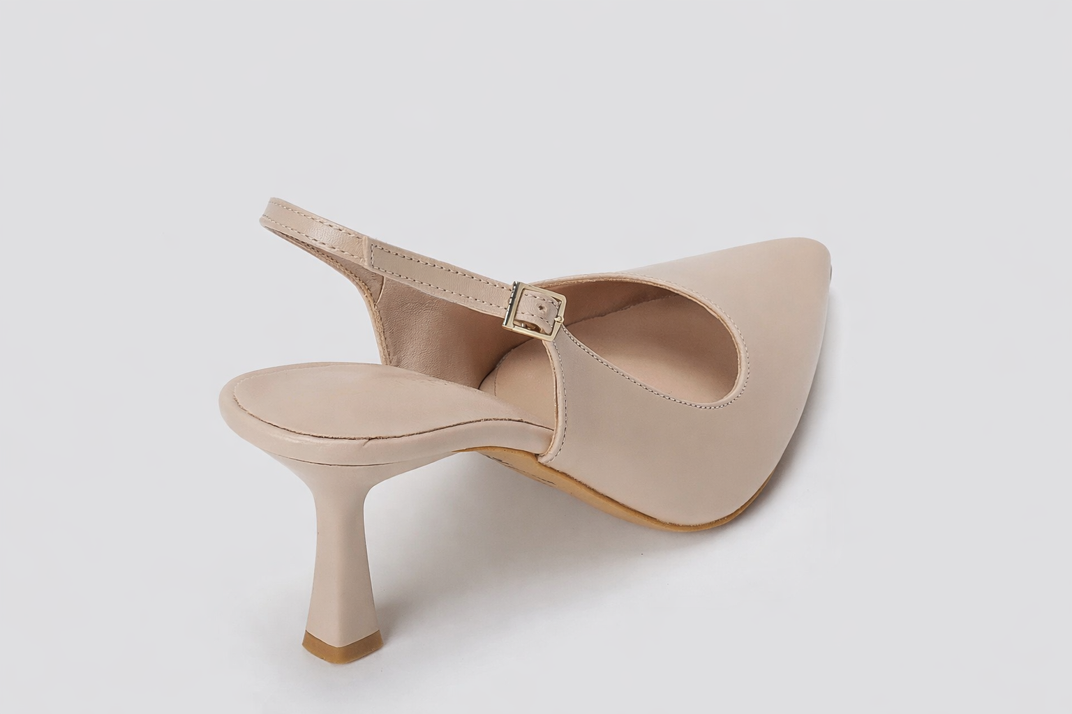 Slingback γόβες μπεζ nude - Image 2