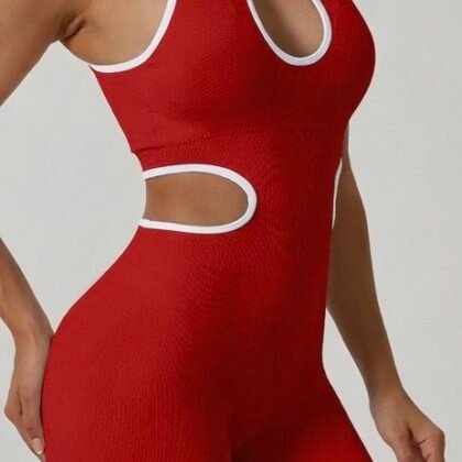Sport playsuit κοκκινο