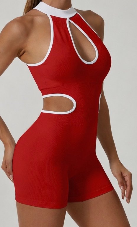 Sport playsuit κοκκινο