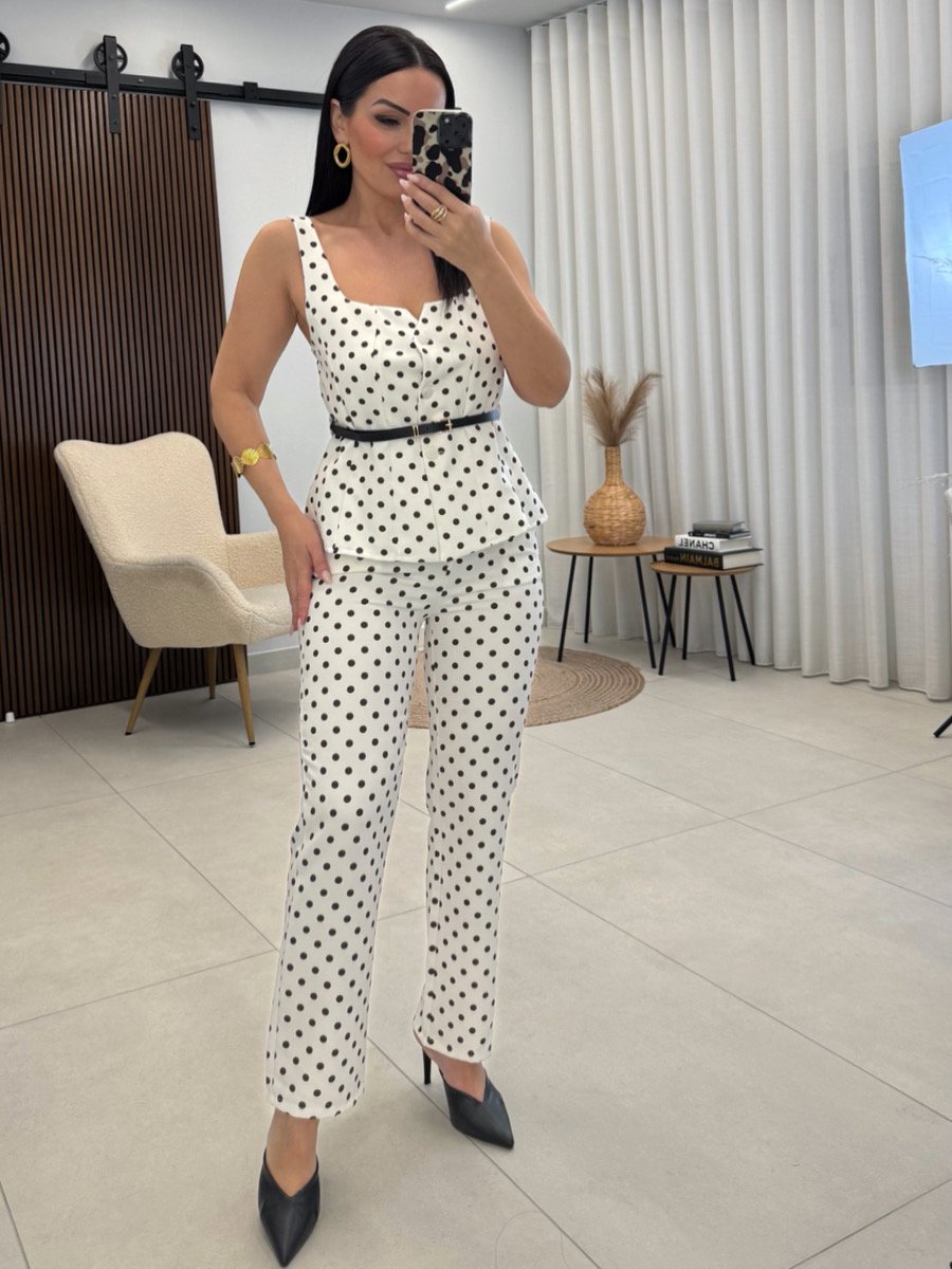 Πουά σετ με ζωνακι