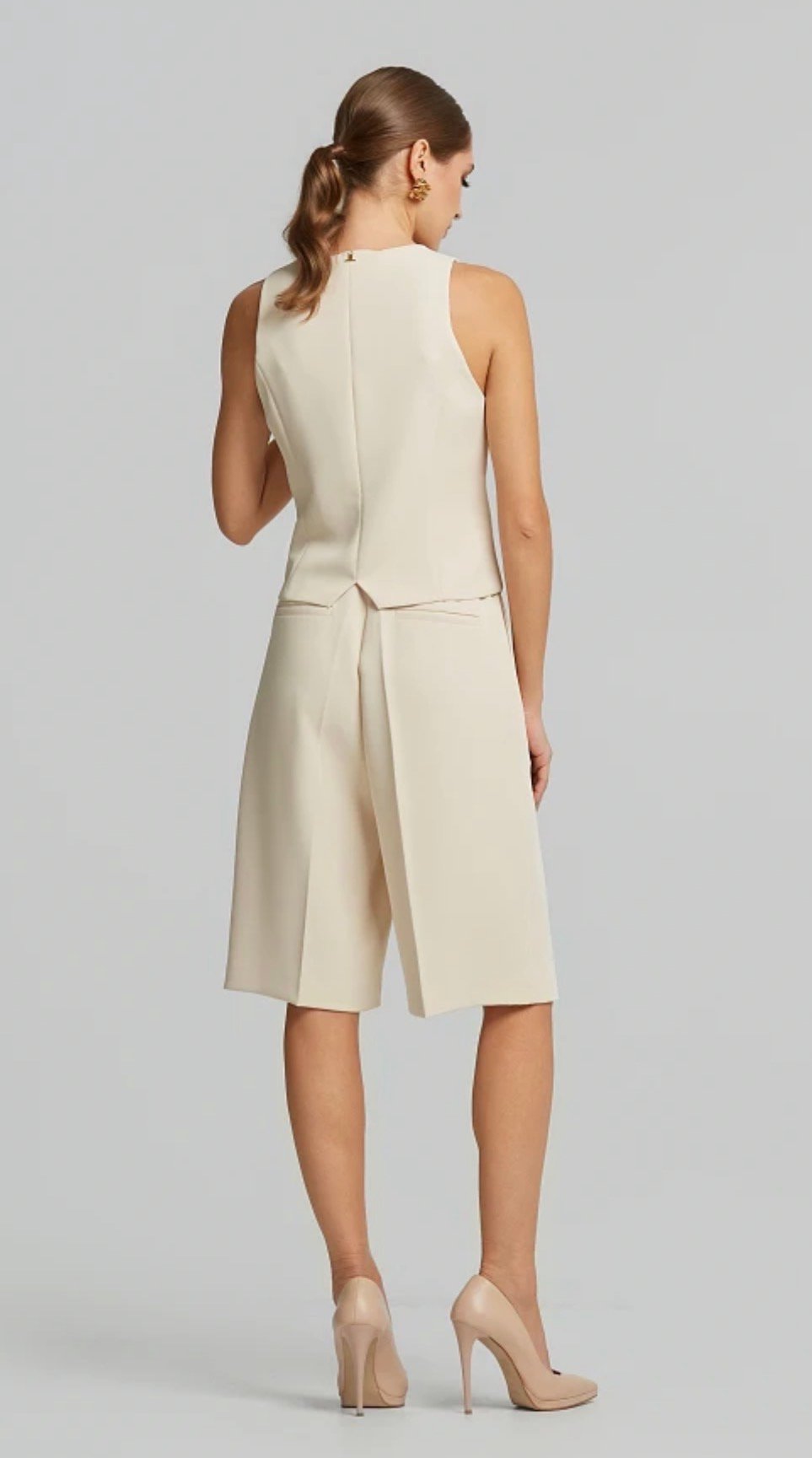 Κρεπ βερμούδα με πιέτες - Image 4