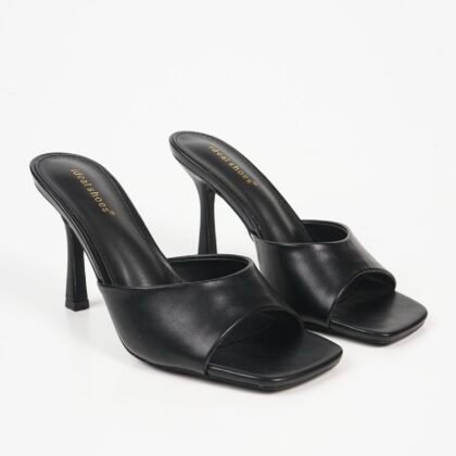 Mules με Λεπτό Τακούνι σε μαύρο