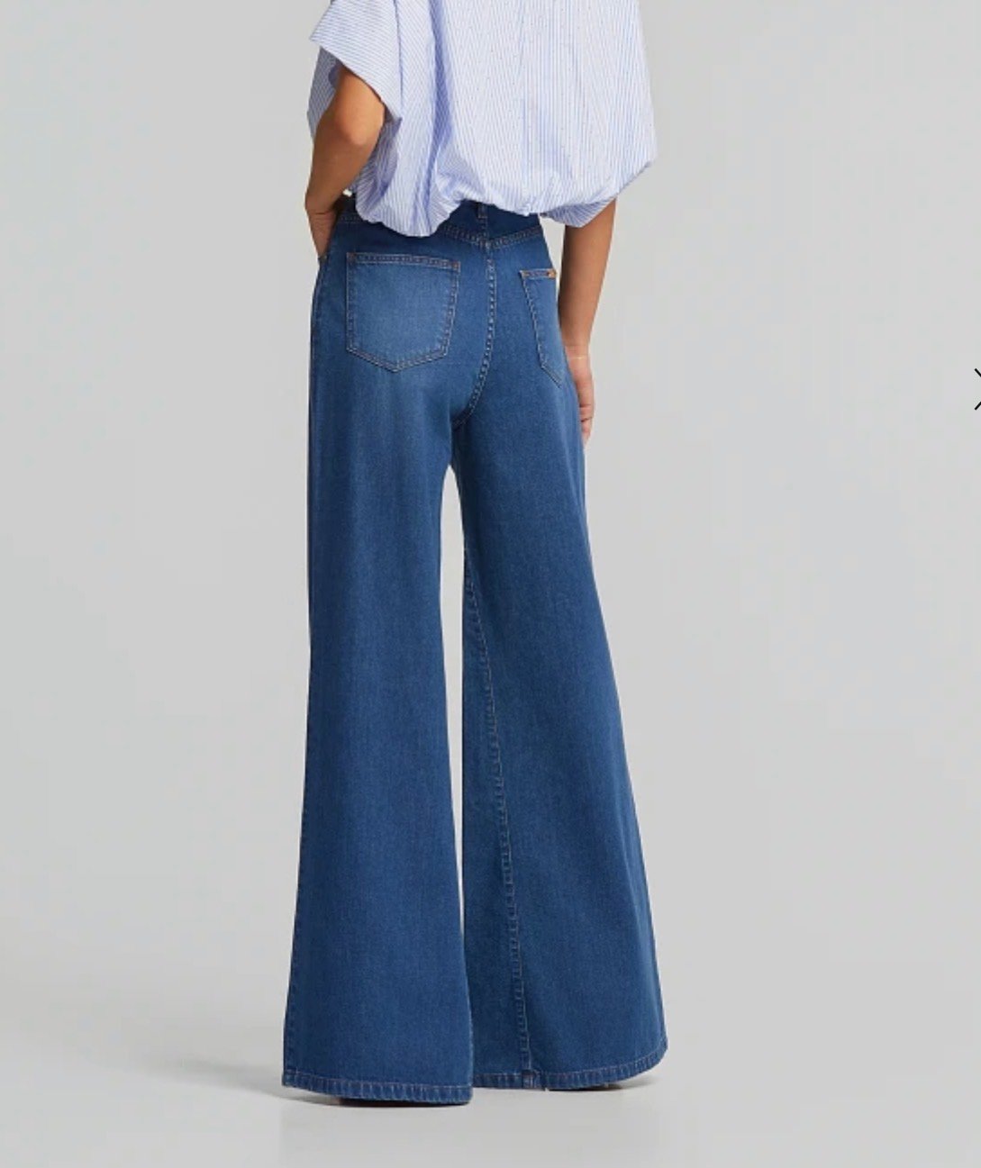 Ψηλόμεσο τζιν παντελόνι σε φαρδιά γραμμή - Image 4