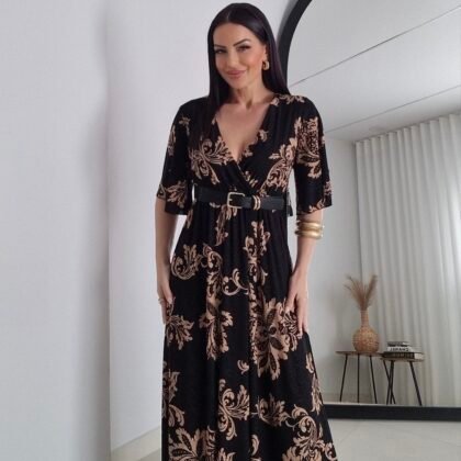 Μαξι φόρεμα εμπριμέ