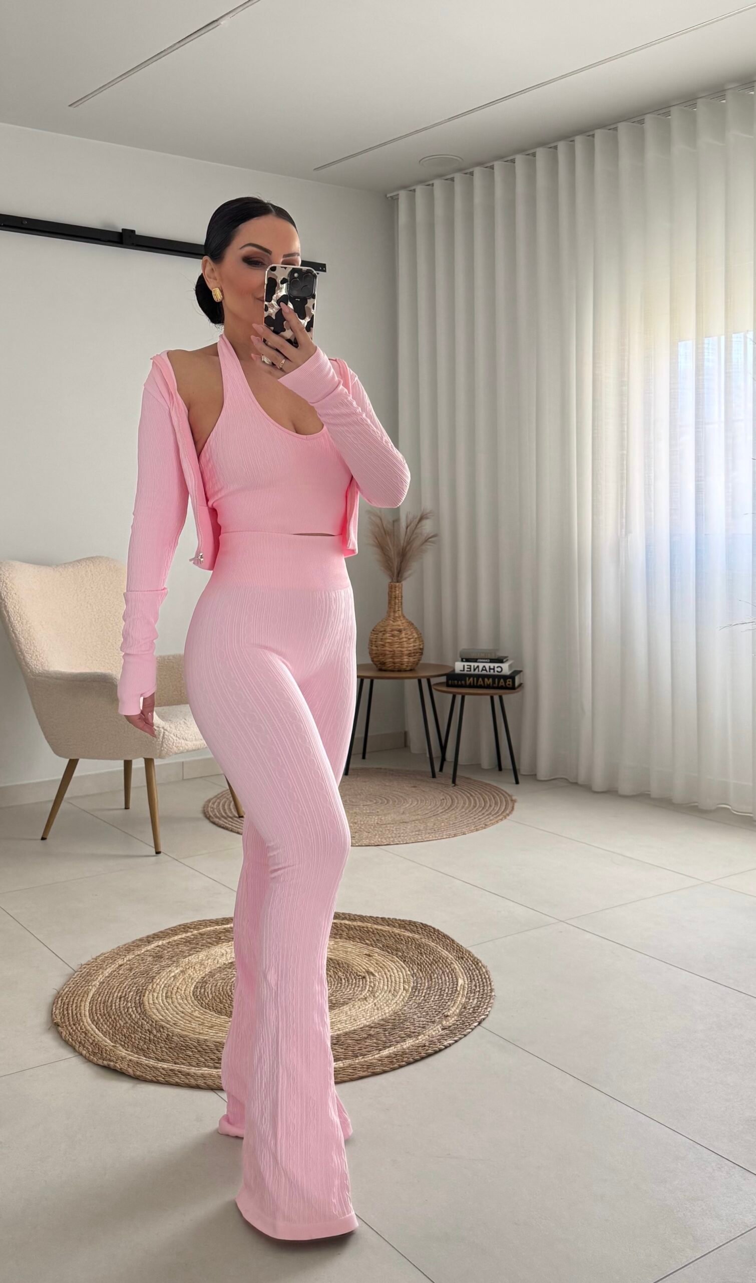 Αθλητικό σετ τριών τεμαχίων ροζ - Image 2