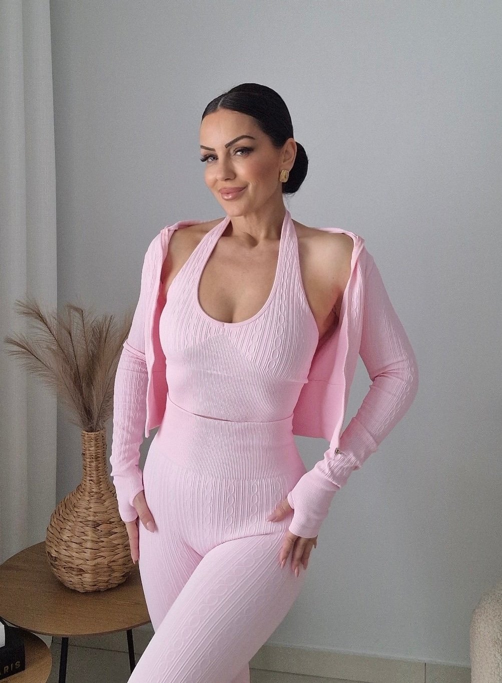 Αθλητικό σετ τριών τεμαχίων ροζ - Image 4