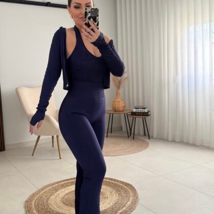 Αθλητικό σετ τριών τεμαχίων μπλε