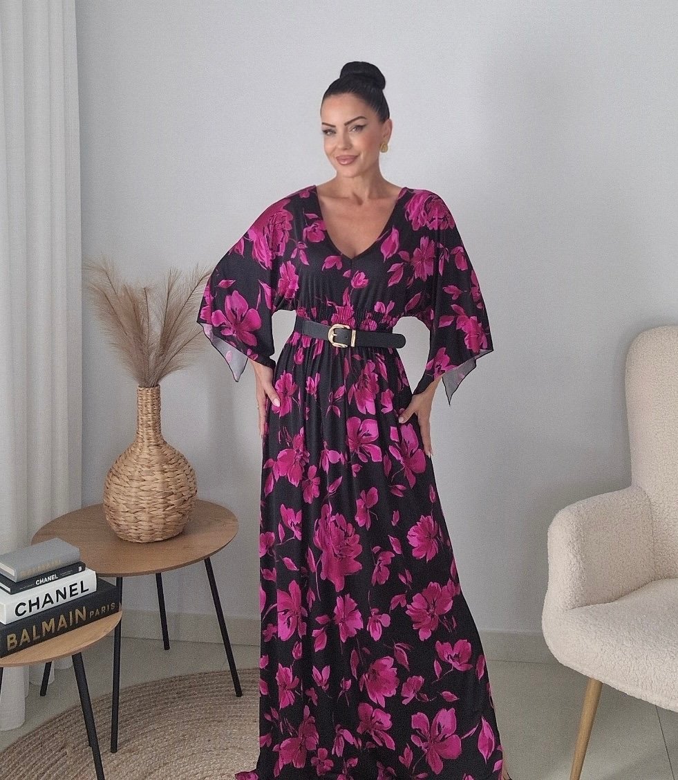 Maxi floral φόρεμα