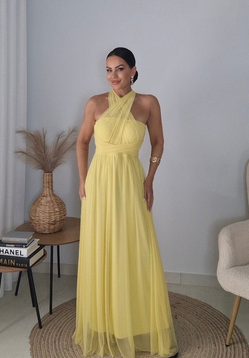 Aurora Multiway Maxi Dress – Lemon