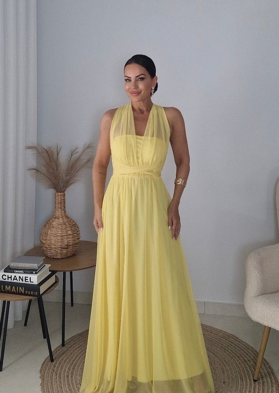 Aurora Multiway Maxi Dress – Lemon - Image 2