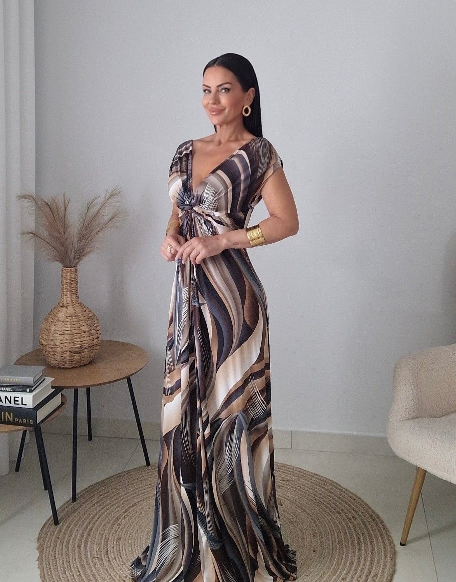 Aegean Muse Maxi φόρεμα με κόμπο - Image 7
