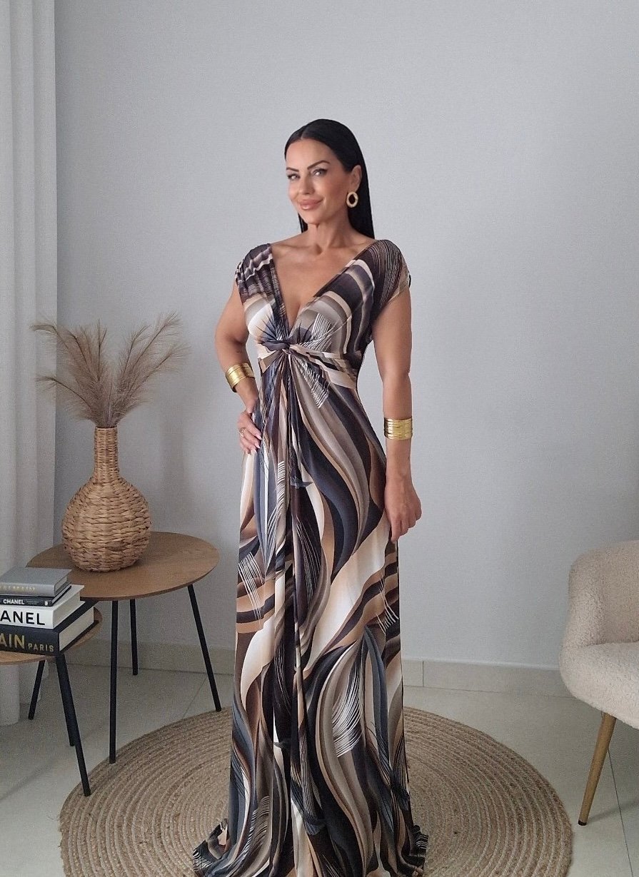Aegean Muse Maxi φόρεμα με κόμπο