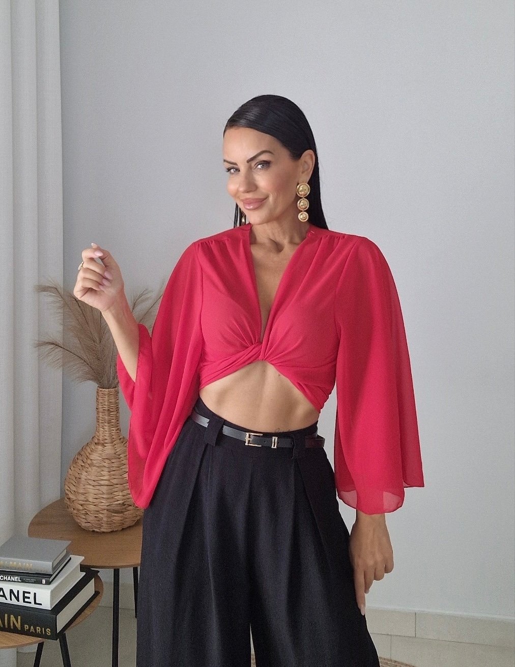 Aura Multiway Bolero Top red - Image 2
