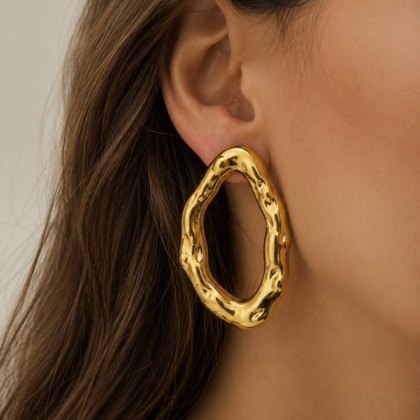 Molten Oval Earrings