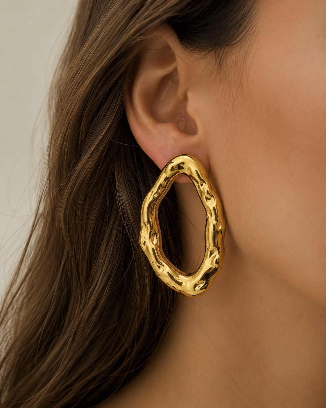 Molten Oval Earrings
