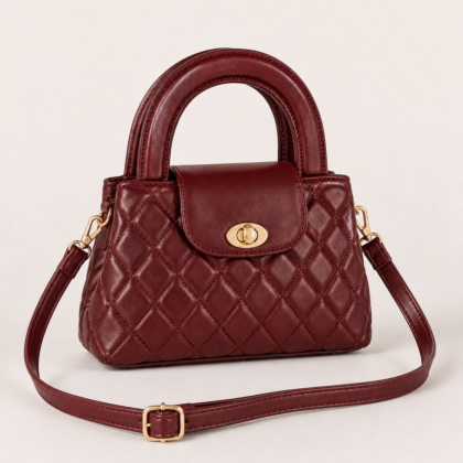 Burgundy Élégance Bag