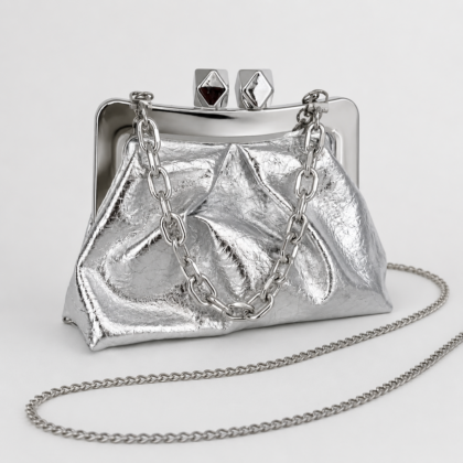 Silver Glow Clutch