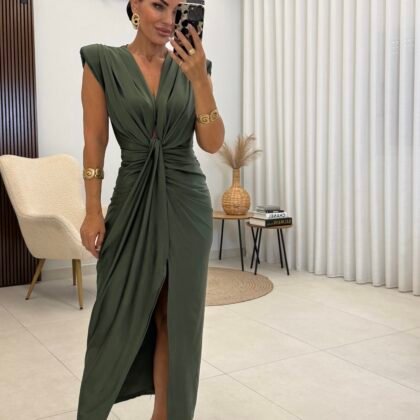 Sculpt Knot Dress olive