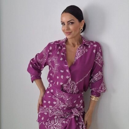 Berry Paisley Wrap Set