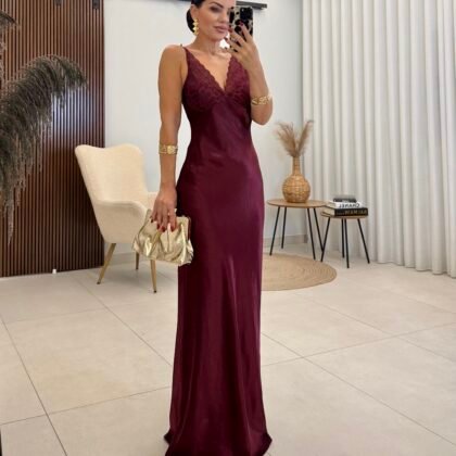 Burgundy Romance Maxi Dress