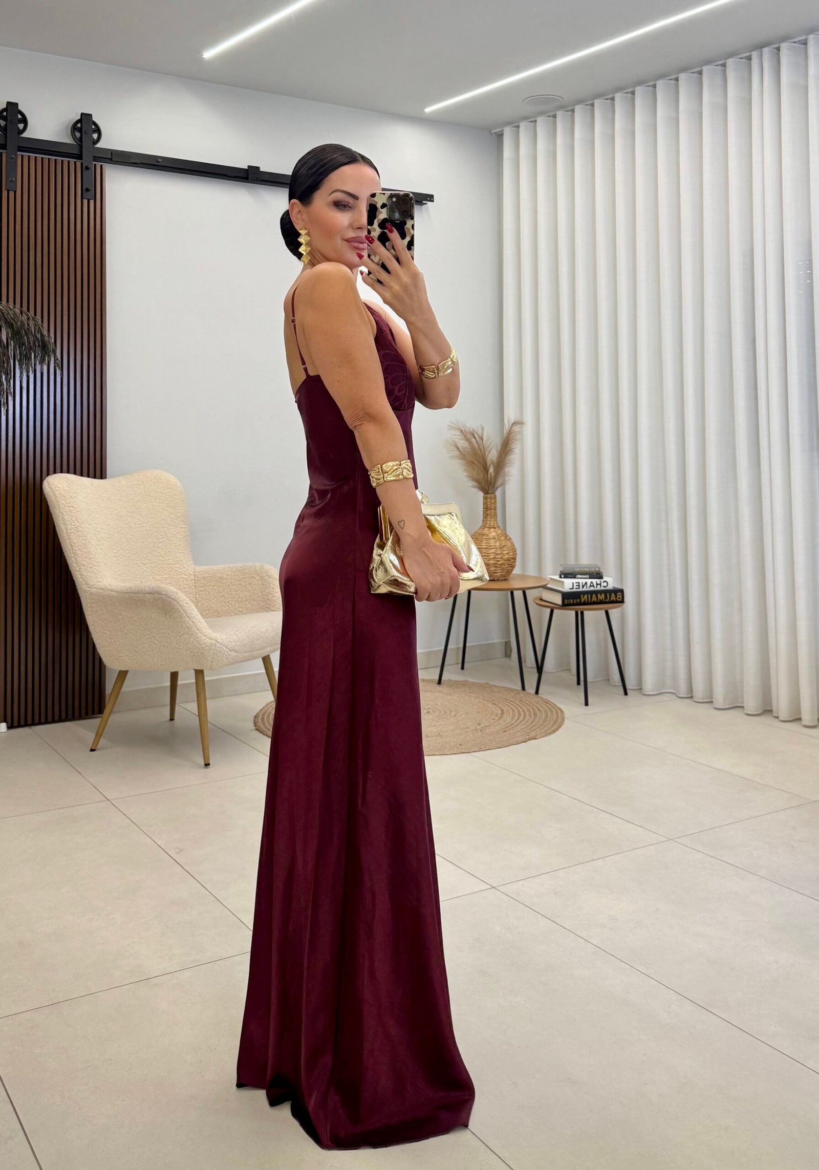Burgundy Romance Maxi Dress - Image 2