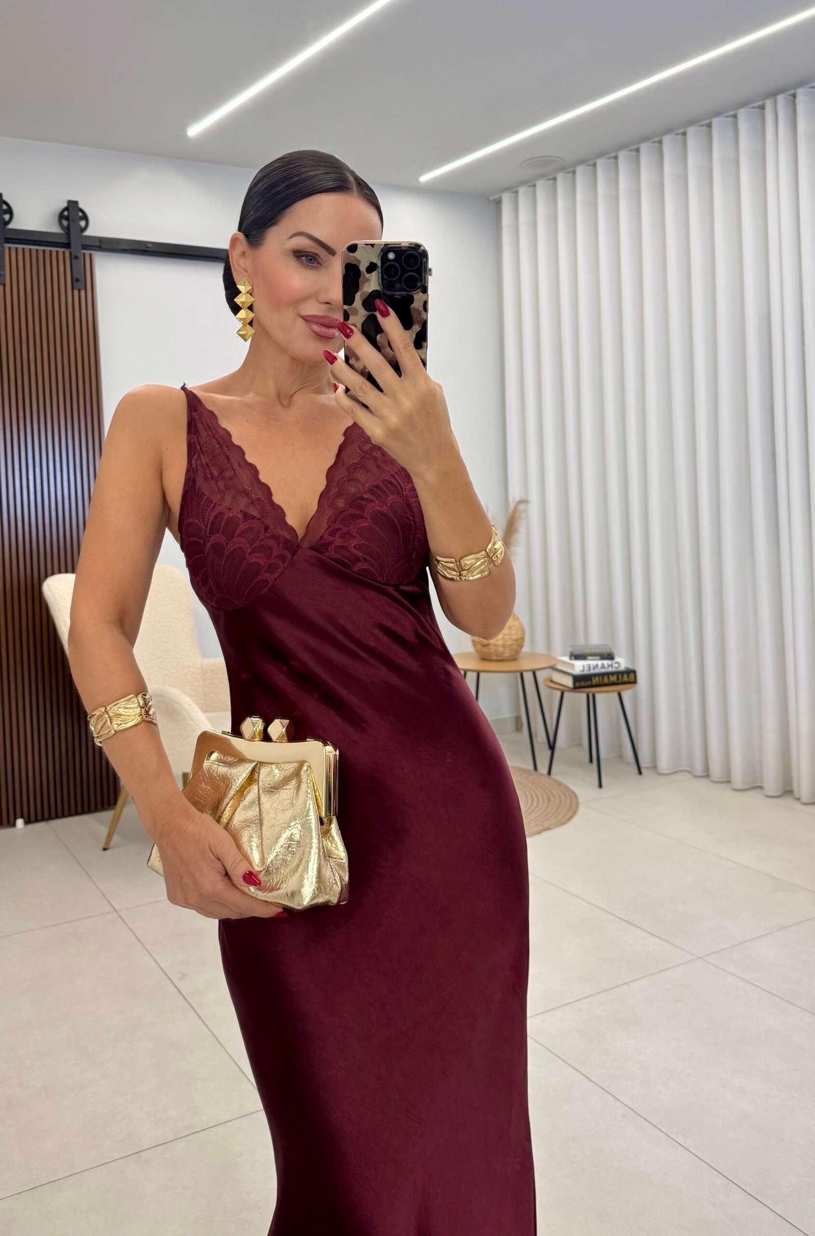 Burgundy Romance Maxi Dress - Image 3