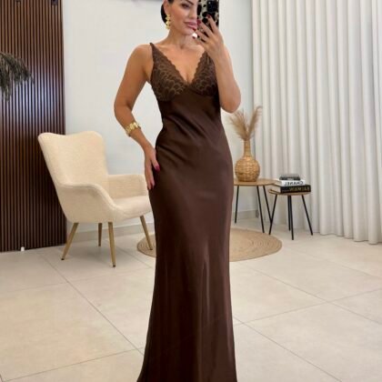 Chocolate Romance Maxi Dress