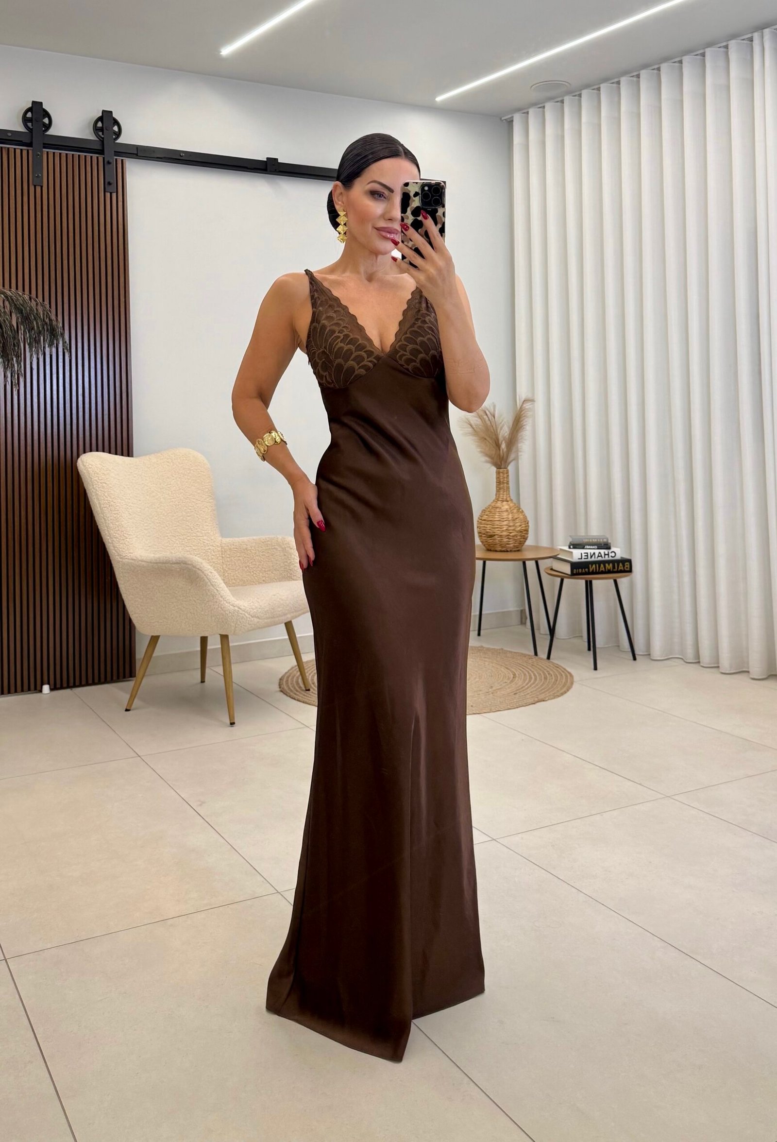 Chocolate Romance Maxi Dress