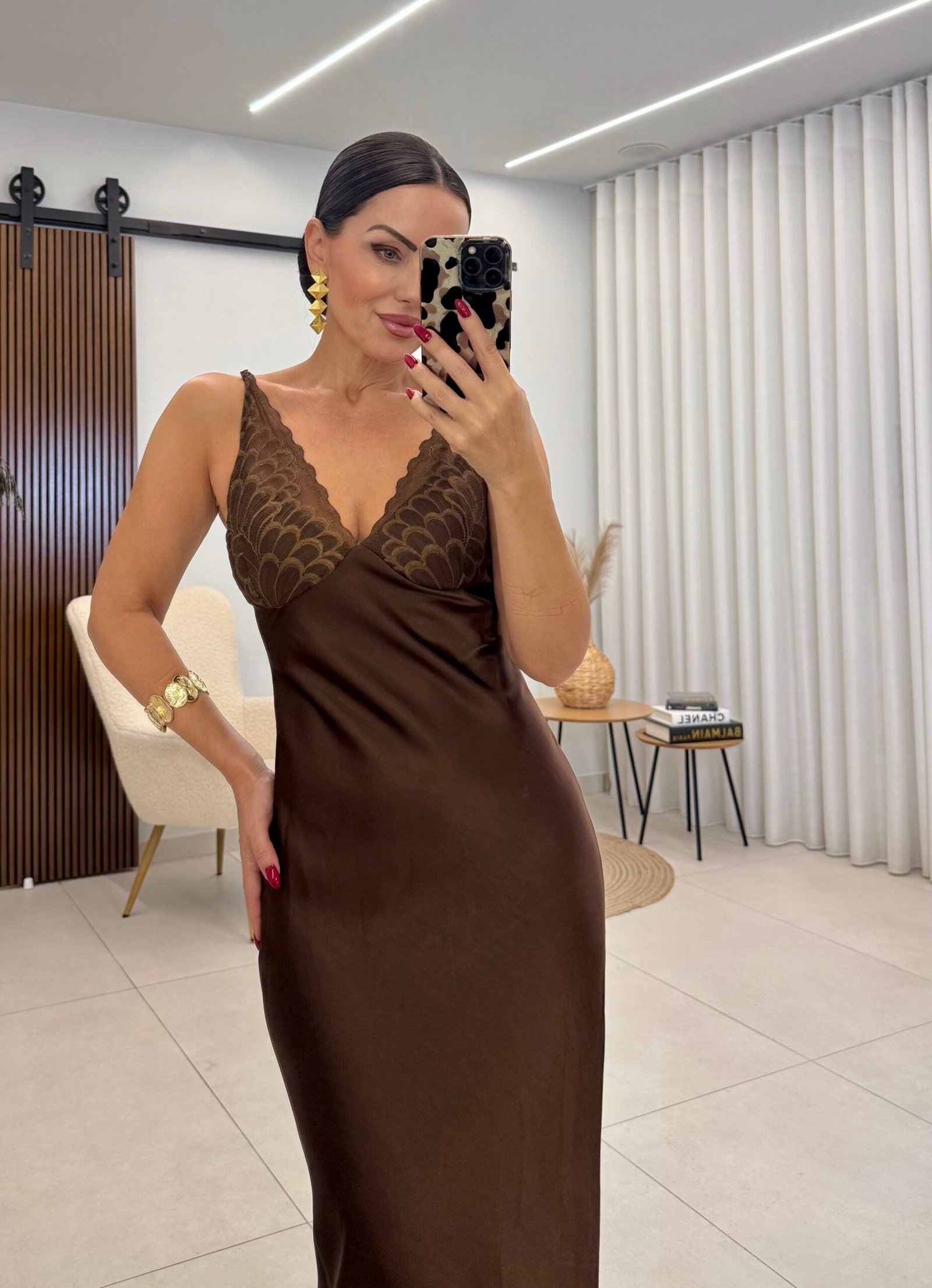 Chocolate Romance Maxi Dress - Image 4