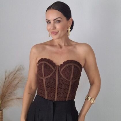 Chocolate Lace Bustier