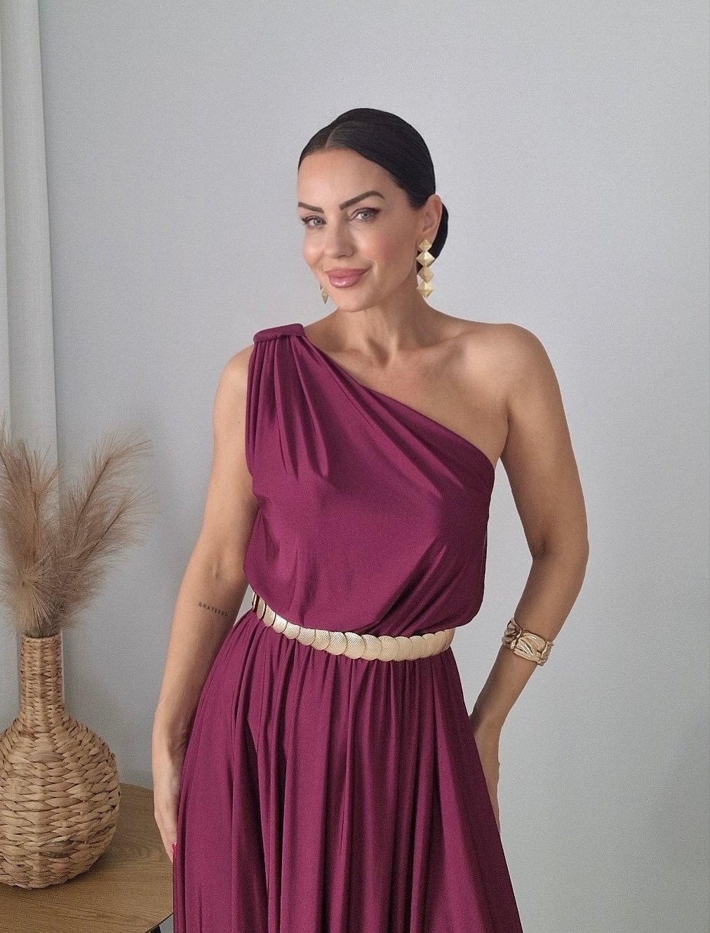 Bordeaux Élan Maxi Dress - Image 5