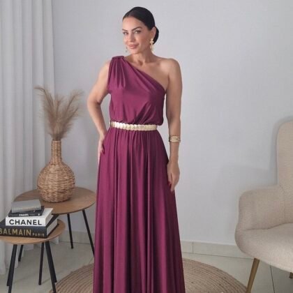 Bordeaux Élan Maxi Dress