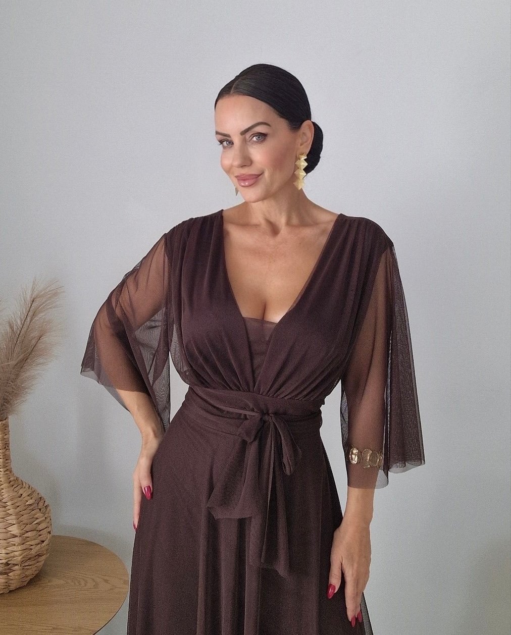 Chocolate Tulle Elegance - Image 2