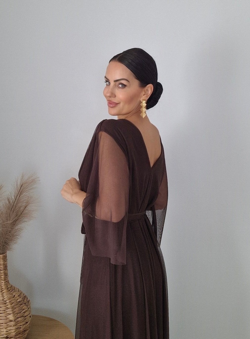 Chocolate Tulle Elegance - Image 3