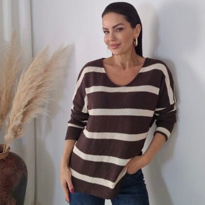 Chocolate Stripe Knit