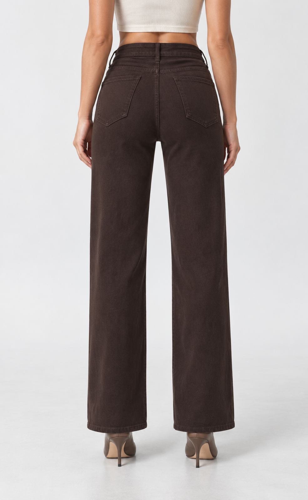 Παντελόνι Τζιν Wide Leg Chocolate - Image 2