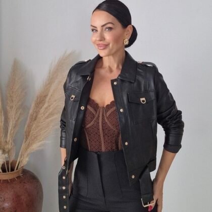 Leather Look Jacket Monroe