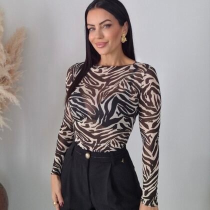 Top zebra print